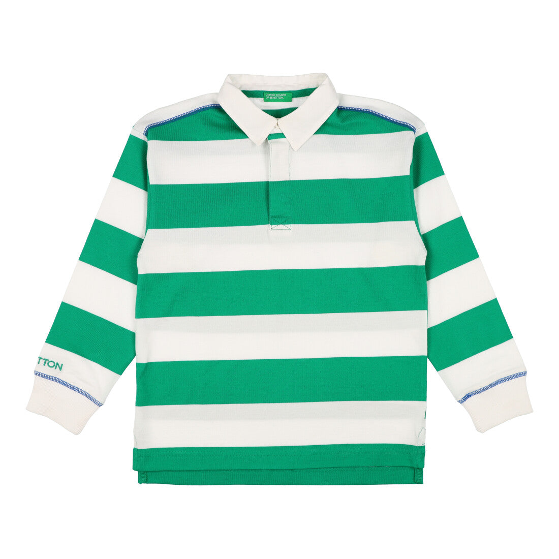 United Colors of Benetton UNITED COLORS OF BENETTON. Kids' striped long-sleeve rugby polo shirt B