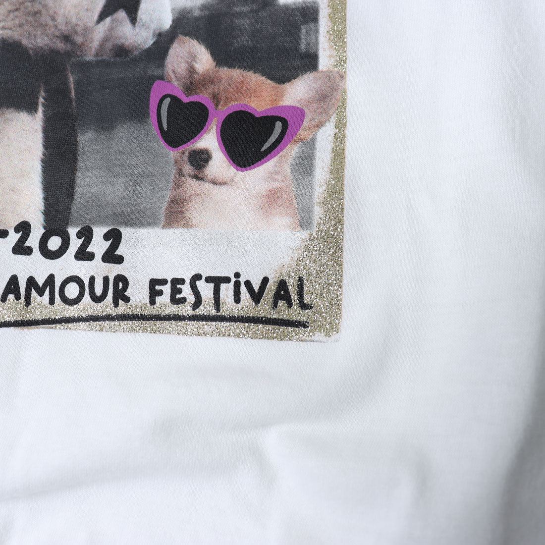 ユナイテッド カラーズ オブ ベネトン UNITED COLORS OF BENETTON. キッズパンダプリントリボン付きコットン長袖Tシャツ・カットソーG