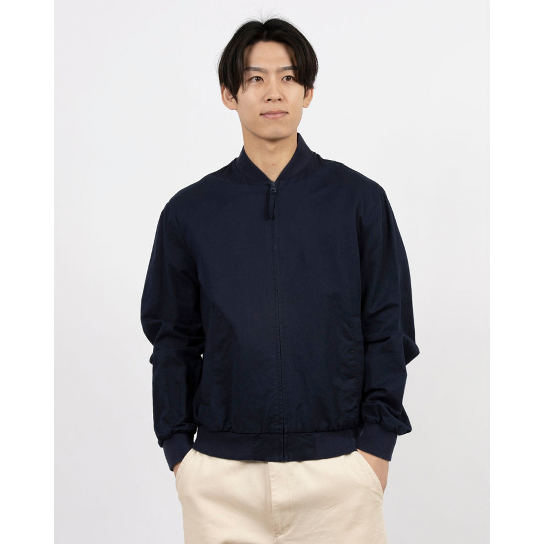 United Colors of Benetton. Linen Blend Zip-Up Blouson