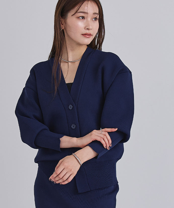 ユアーズ ur's スポンディッシュVネックニットカーディガン （ライトグレー） ライトグレー