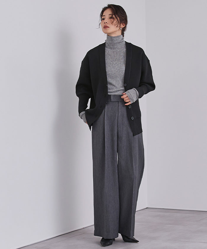 ユアーズ ur's スポンディッシュVネックニットカーディガン （ライトグレー） ライトグレー