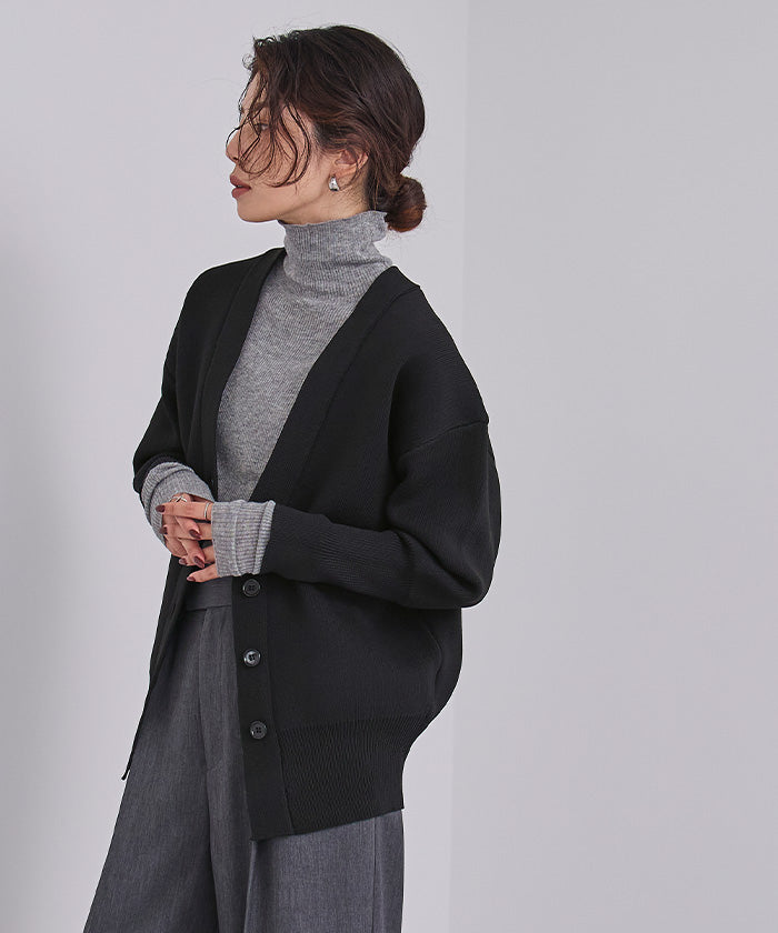 ユアーズ ur's スポンディッシュVネックニットカーディガン （ライトグレー） ライトグレー