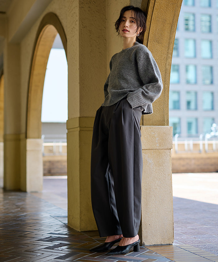 ユアーズ ur's クルーネッククロップドオーバーサイズニット （ベージュ） ベージュ