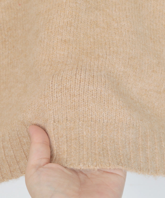 ユアーズ ur's クルーネッククロップドオーバーサイズニット （ベージュ） ベージュ