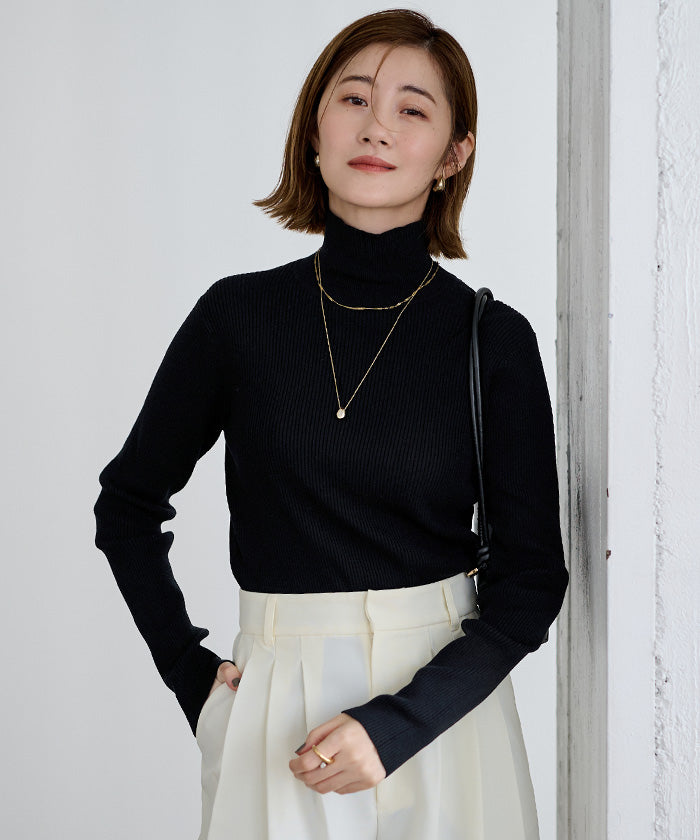 ユアーズ ur's 防ピリングタートルネックニット