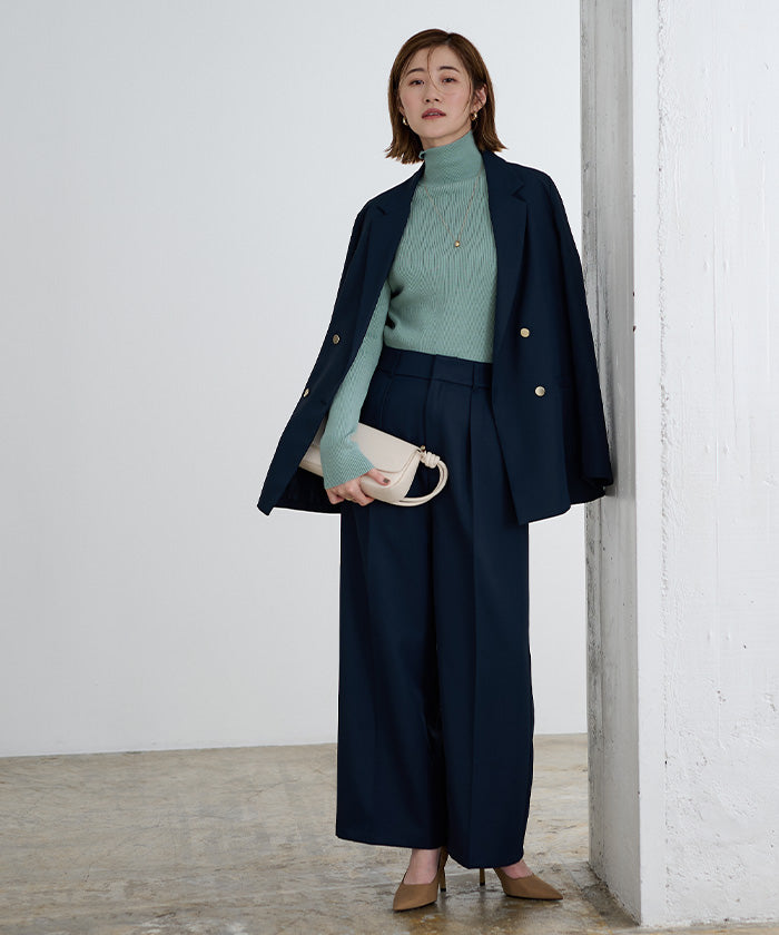 ユアーズ ur's 防ピリングタートルネックニット