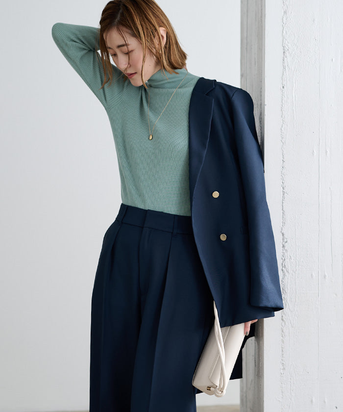 ユアーズ ur's 防ピリングタートルネックニット