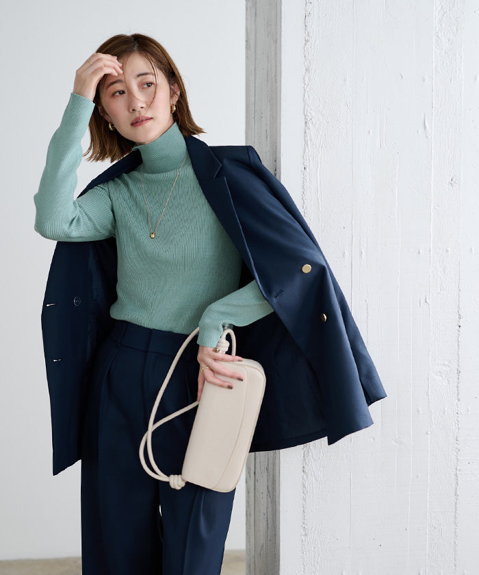 ユアーズ ur's 防ピリングタートルネックニット