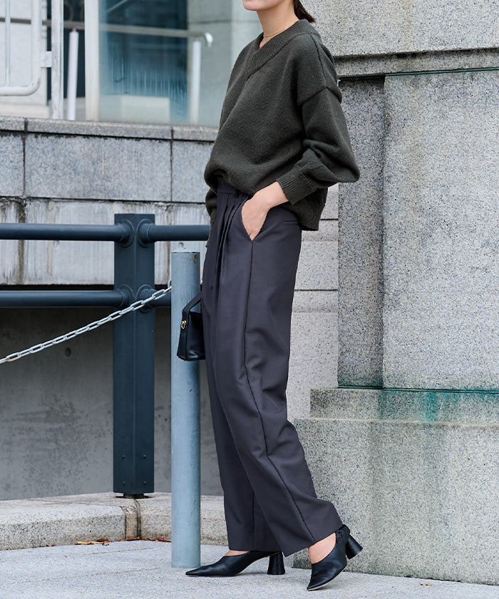 ユアーズ ur's Vネックラグランニットプルオーバー