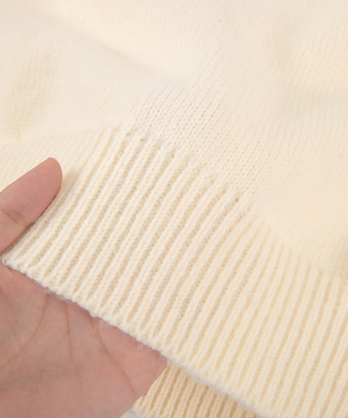 ユアーズ ur's Vネックラグランニットプルオーバー