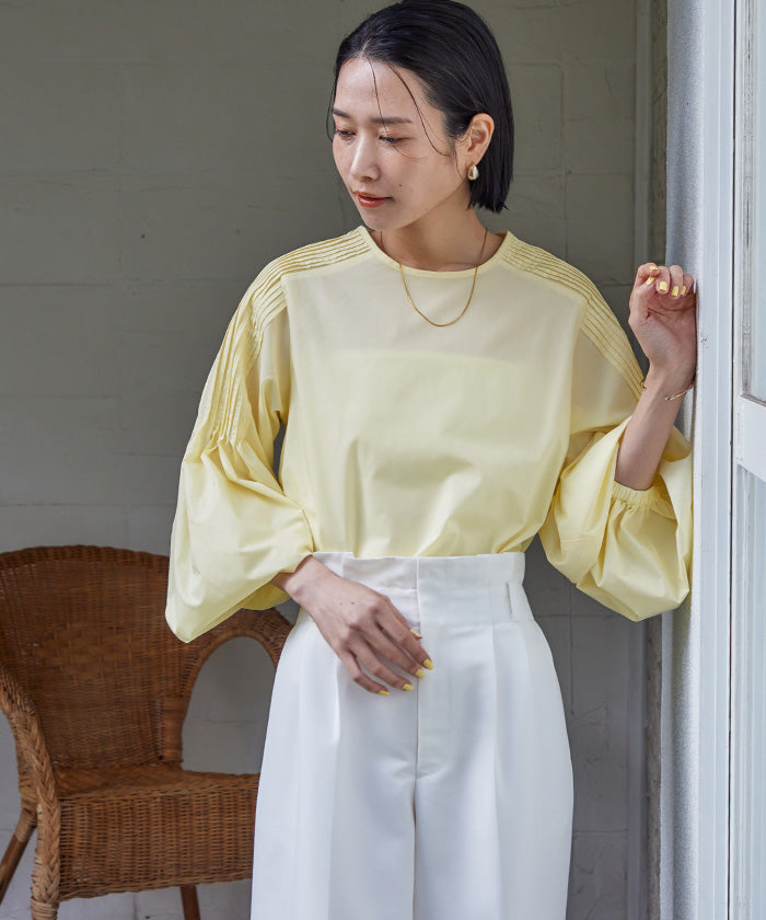 ユアーズ ur's Shoulder Pleats Blouse