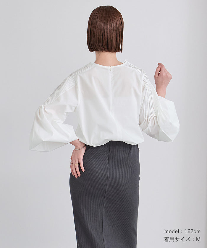 ユアーズ ur's Shoulder Pleats Blouse