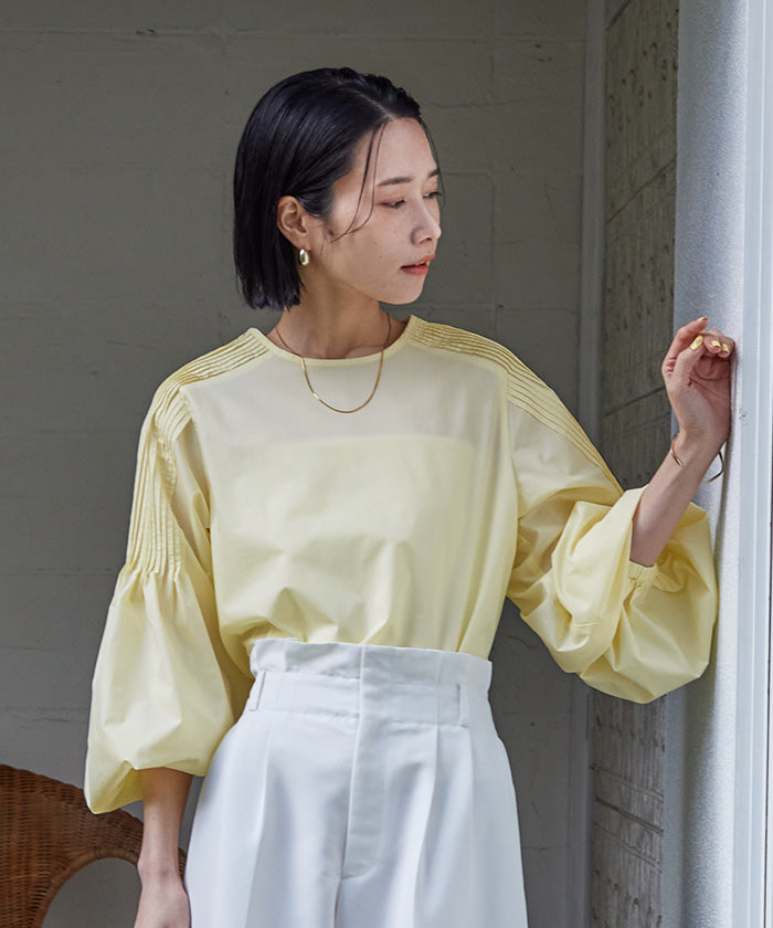 ユアーズ ur's Shoulder Pleats Blouse