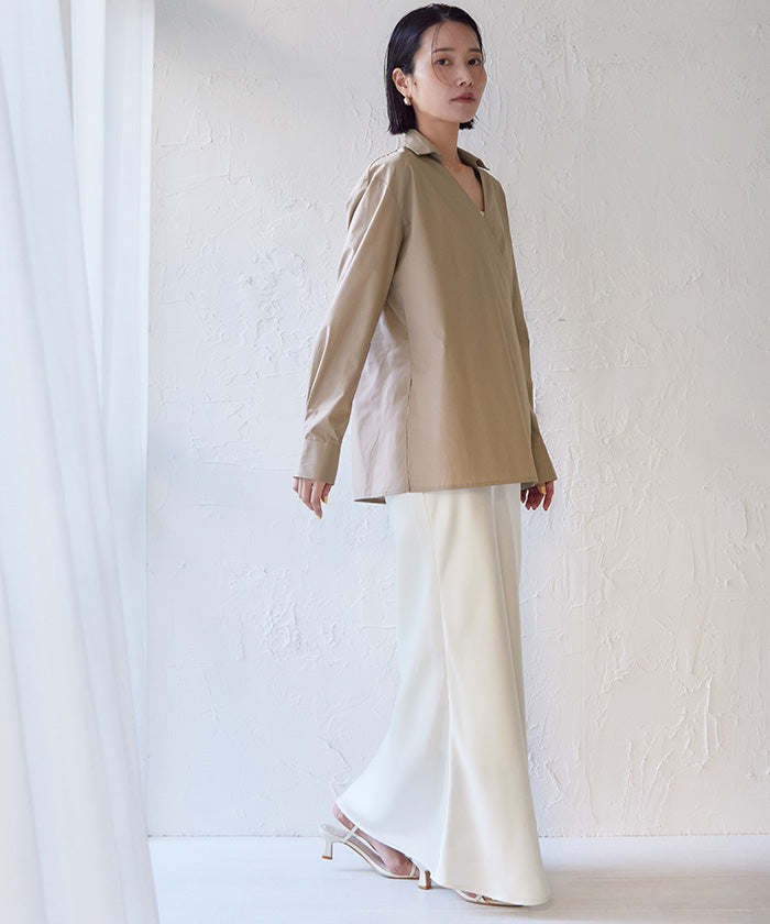 ユアーズ ur's スキッパーラップシャツ （ダークネイビー） ダークネイビー