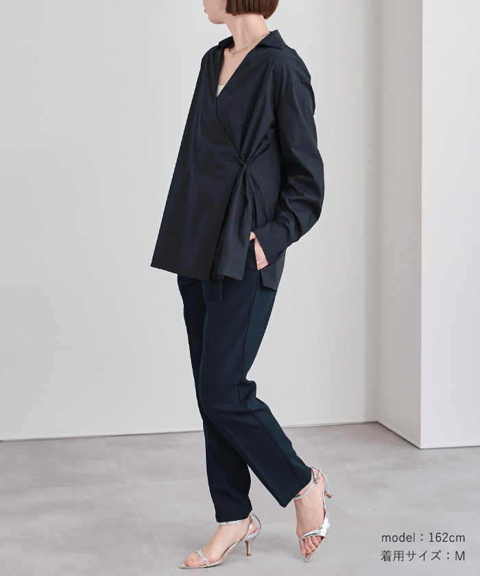 ユアーズ ur's スキッパーラップシャツ （ダークネイビー） ダークネイビー