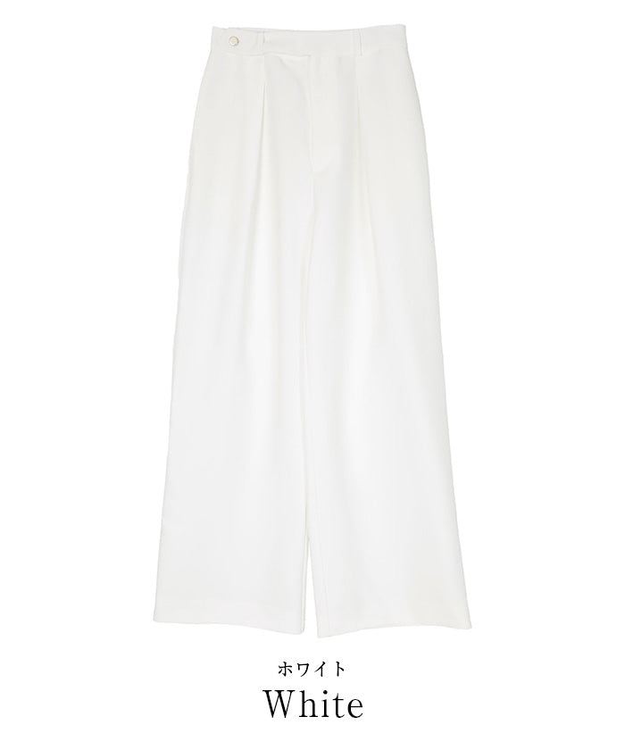 ユアーズ ur's belt design one tuck wide pants