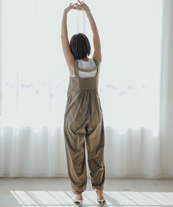 ユアーズ ur's 撥水素材サロペット/ラッシュガード （ブラック） ブラック