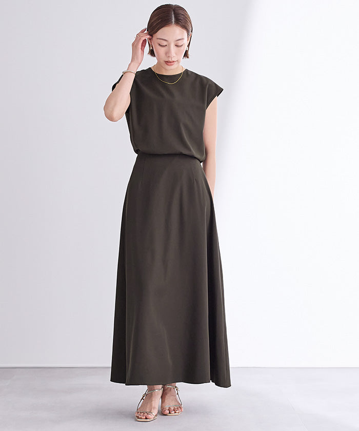 ユアーズ ur's 撥水フレアドレープスカート （ベージュ） ベージュ