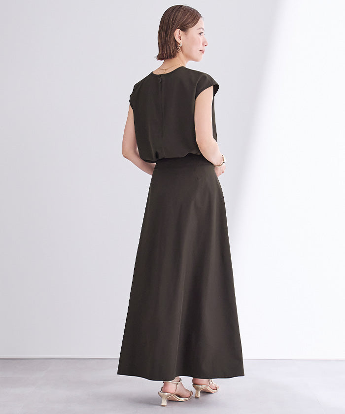 ユアーズ ur's 撥水フレアドレープスカート （ベージュ） ベージュ