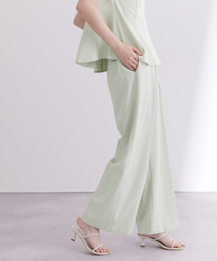 ユアーズ ur's 美シルエットリラックスワイドパンツ （ホワイト） ホワイト