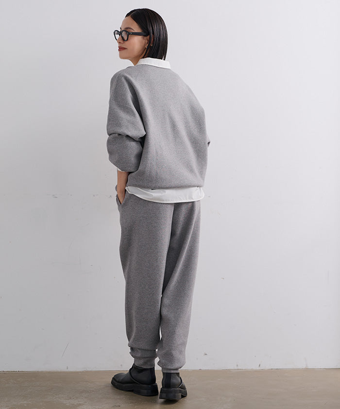 ユアーズ ur's スウェットライクニットジョガーパンツ （ブラック） ブラック