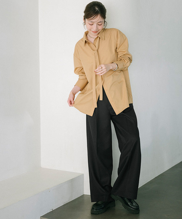 ユアーズ ur's マルチwayボウタイ/カシュクールシャツ （ベージュ） ベージュ