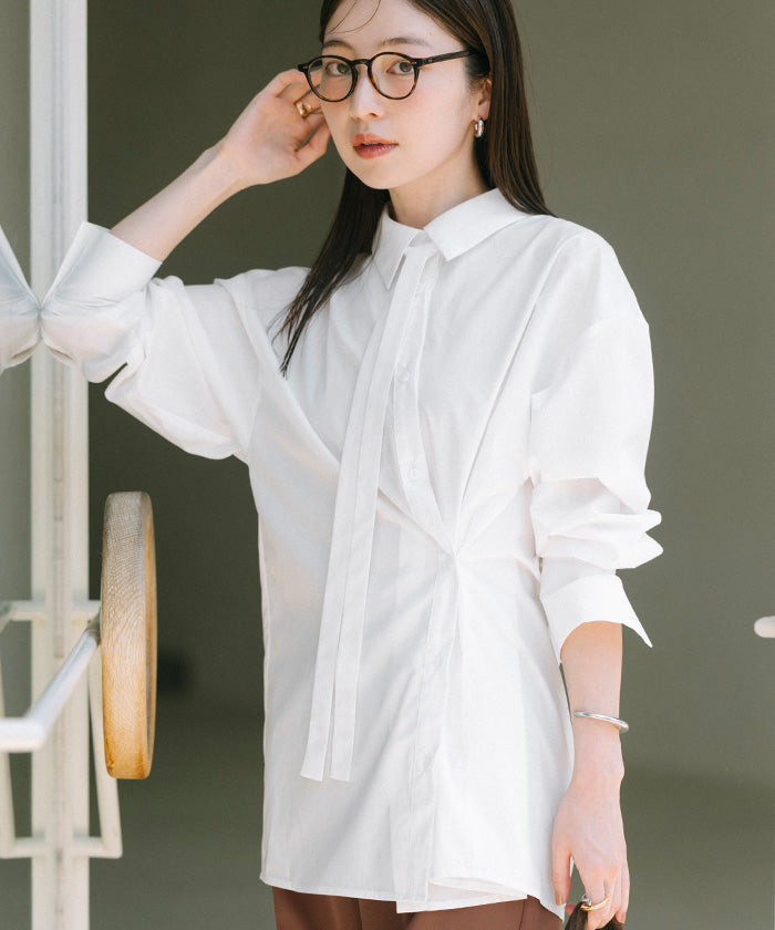 ユアーズ ur's マルチwayボウタイ/カシュクールシャツ （ベージュ） ベージュ