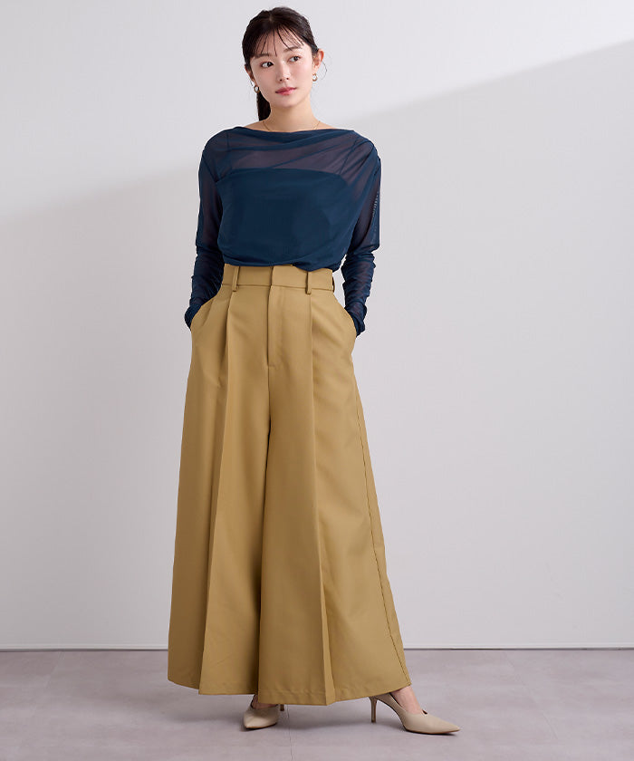 ユアーズ ur's 2wayシアードレープカットソー （ホワイト） ホワイト