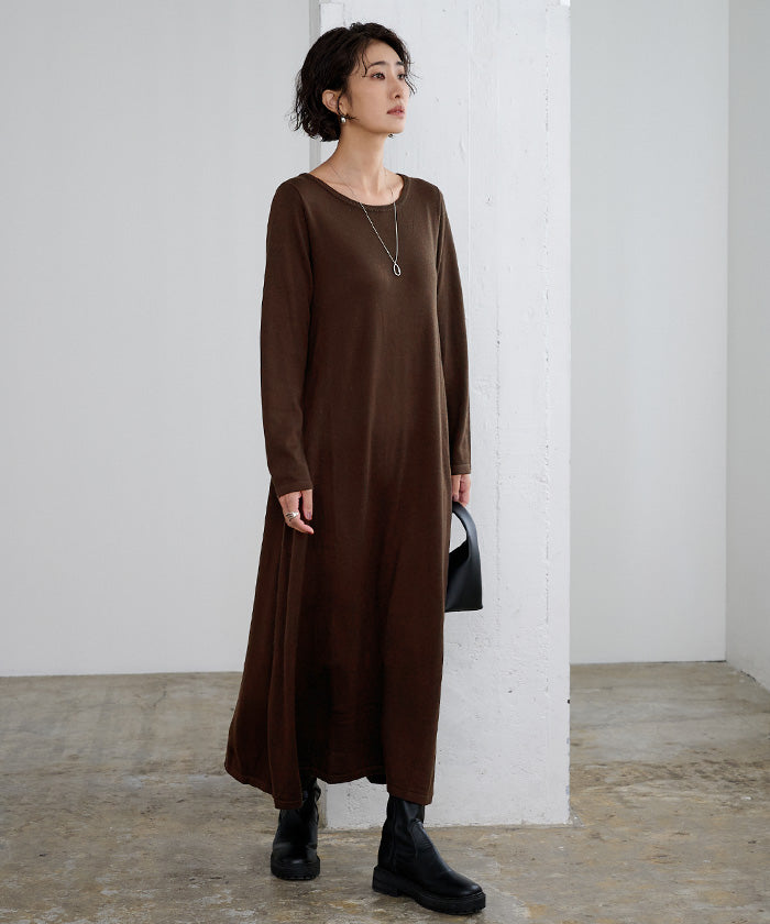 Yours Boat Neck Long Knit Dress