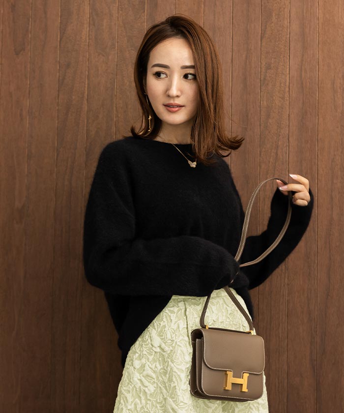 ユアーズ ur's ウール混クルーネックニットプルオーバー