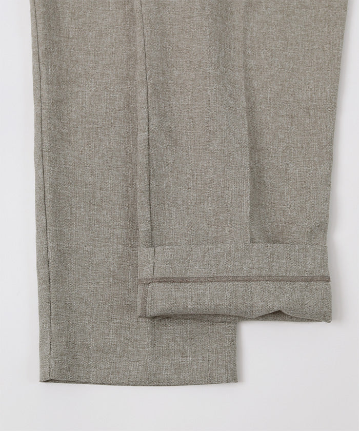 ユアーズ ur's リネンライクハイウエストテーパードパンツ （アイボリー） アイボリー