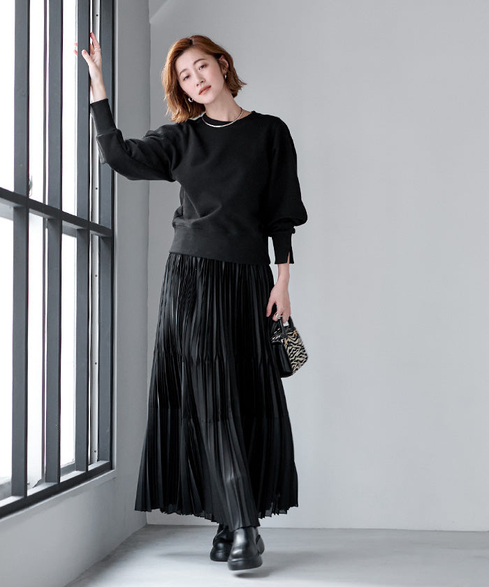 ur's ur's sheer deformed pleated skirt