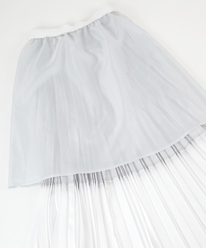 ur's ur's sheer deformed pleated skirt