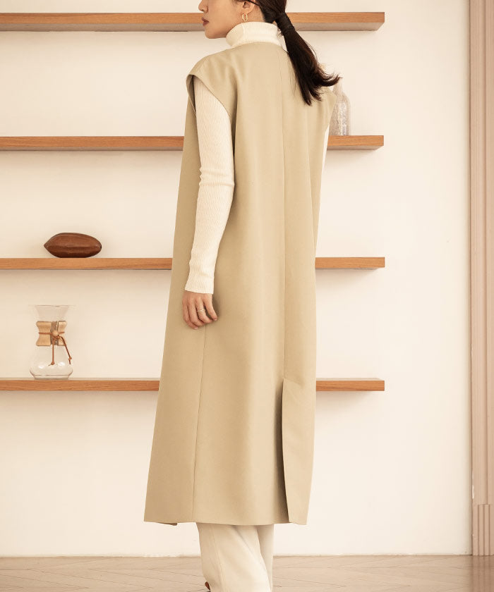 Yours French Sleeve Long Gilet