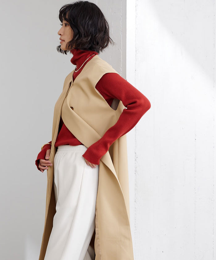 Yours French Sleeve Long Gilet