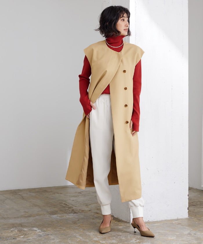 Yours French Sleeve Long Gilet