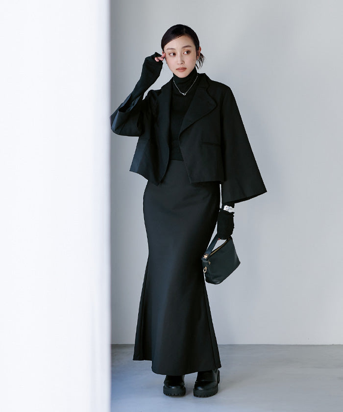 ユアーズ ur's ツイルマーメイドマキシスカート （ブラック） ブラック