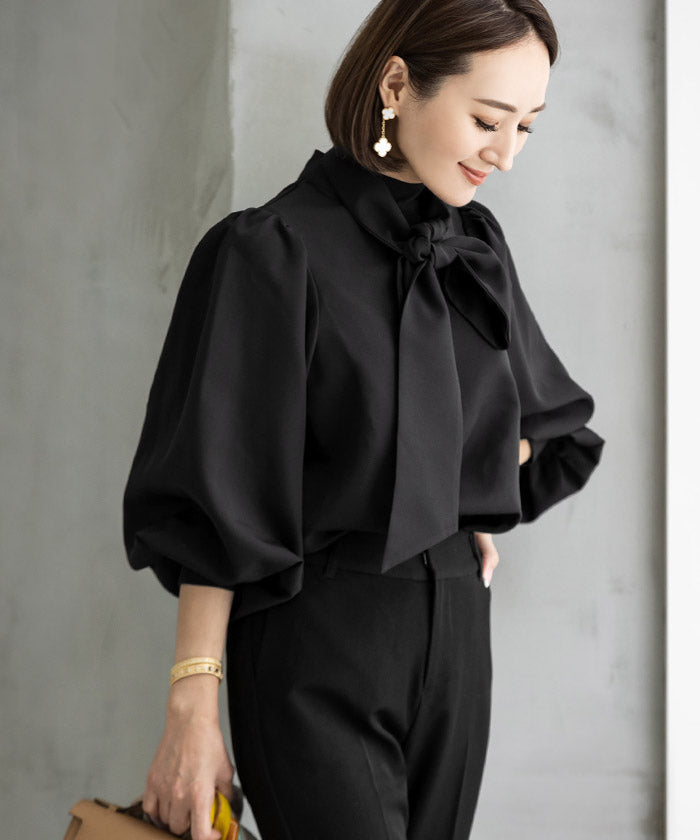 YOURS ur's 2way Volume Sleeve Bow Tie Blouse