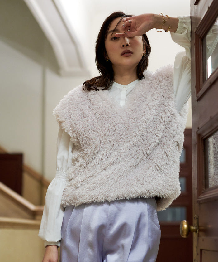 Yours ur's Shaggy Cocoon Vest