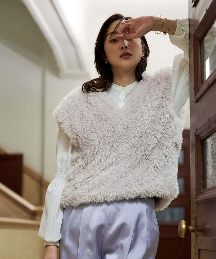 Yours ur's Shaggy Cocoon Vest