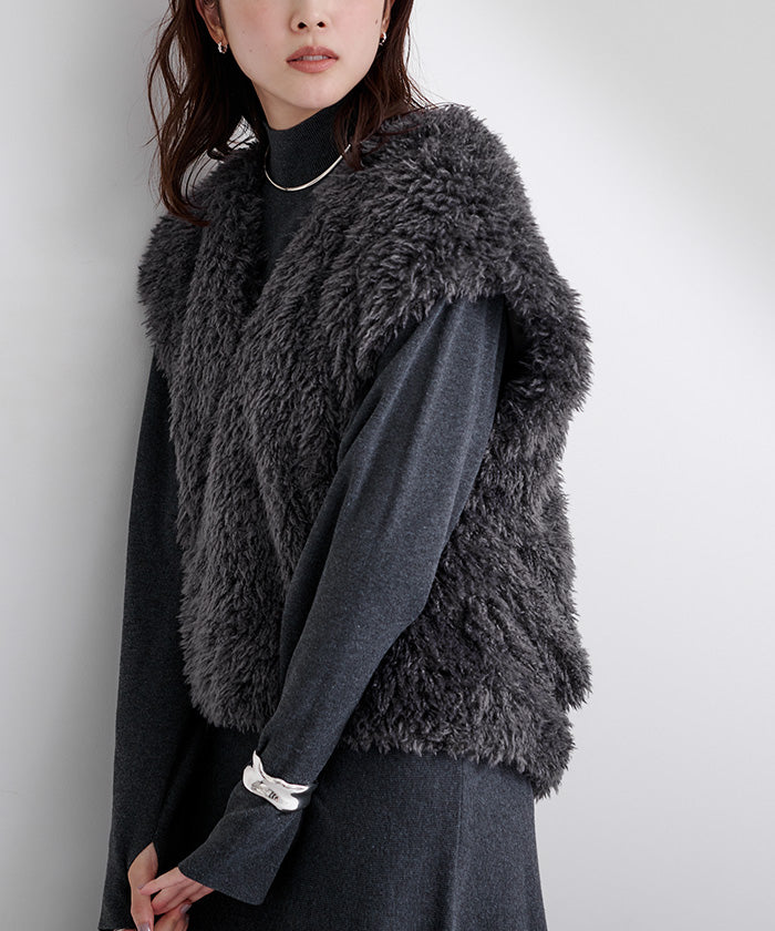 Yours ur's Shaggy Cocoon Vest