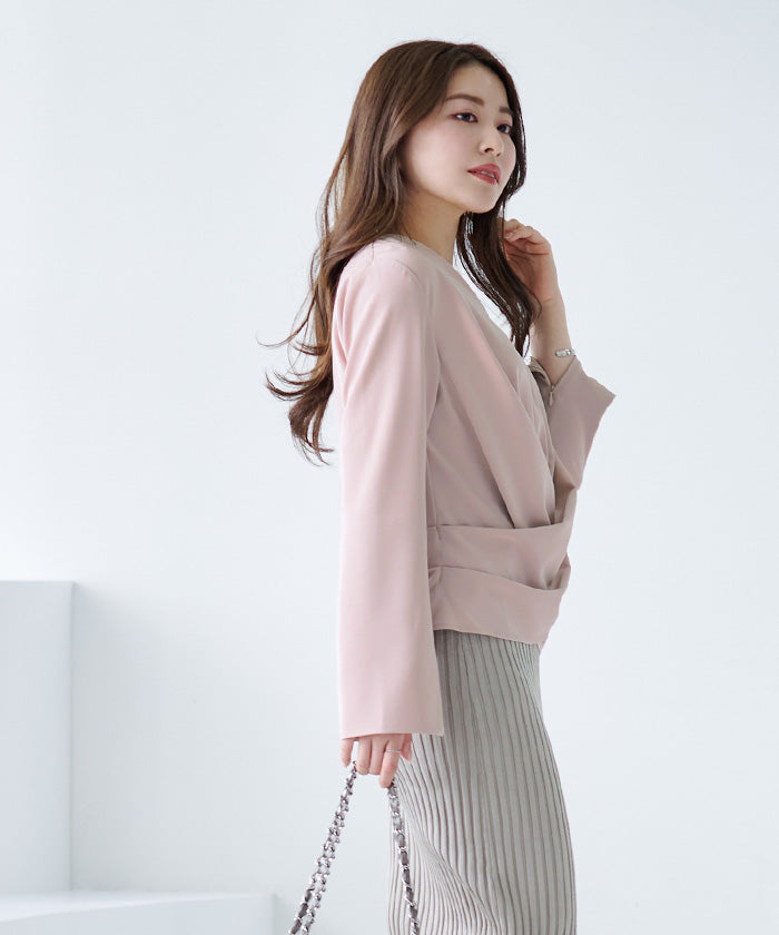 YOURS ur's 2way slit sleeve wrap blouse