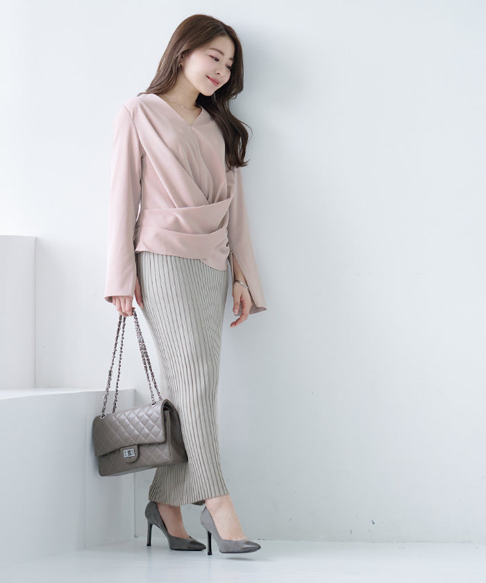 YOURS ur's 2way slit sleeve wrap blouse