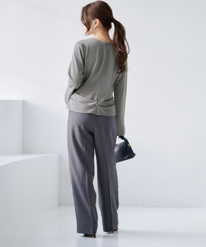 YOURS ur's 2way slit sleeve wrap blouse