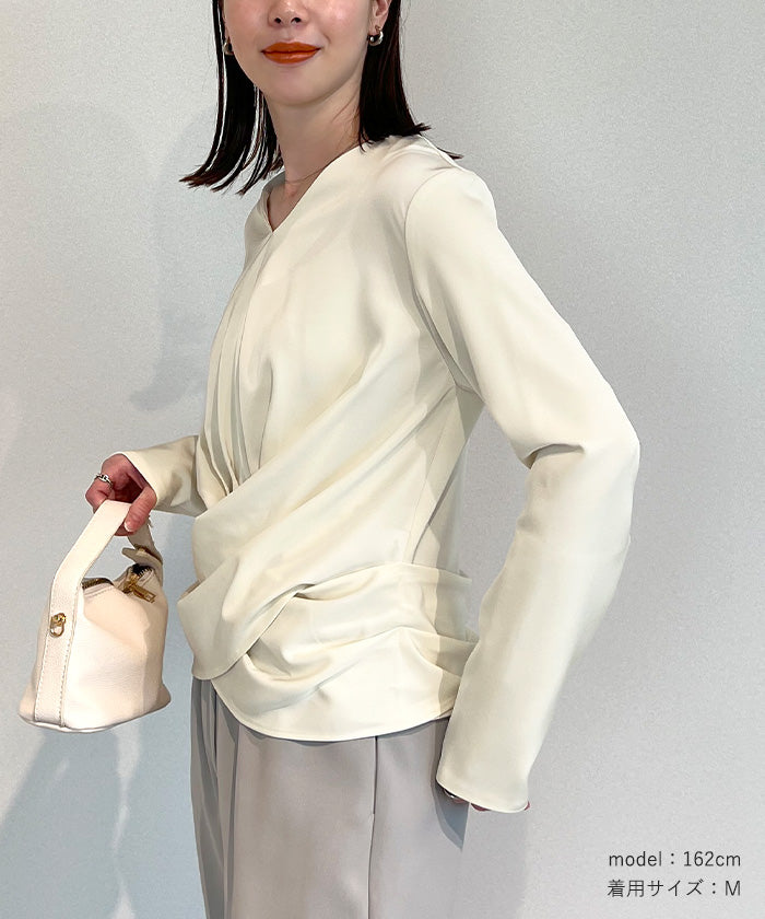 YOURS ur's 2way slit sleeve wrap blouse