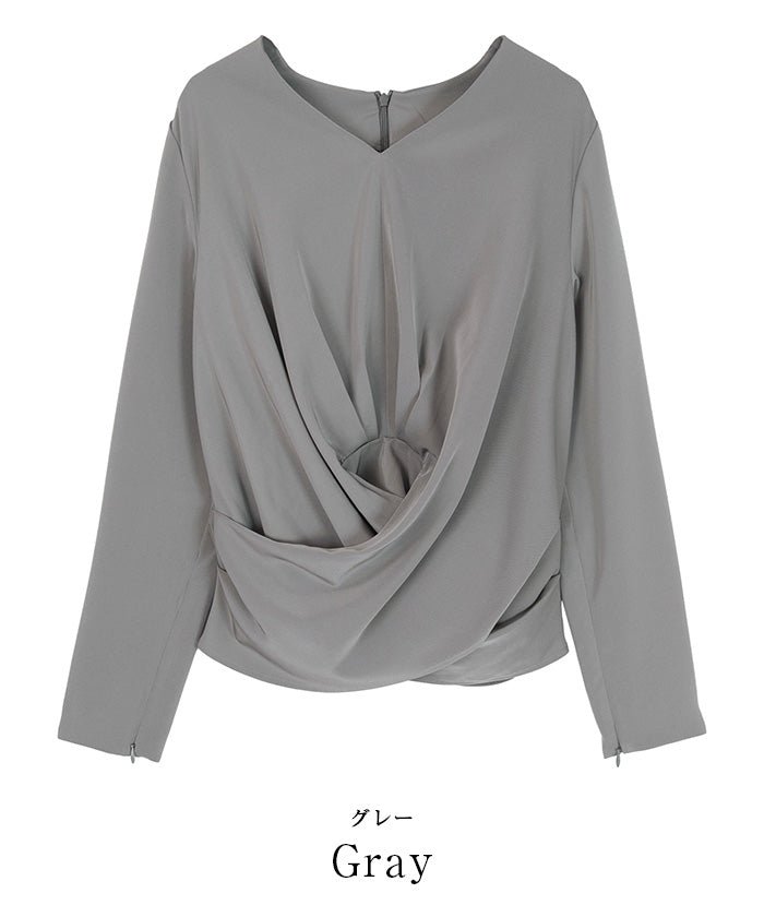 YOURS ur's 2way slit sleeve wrap blouse