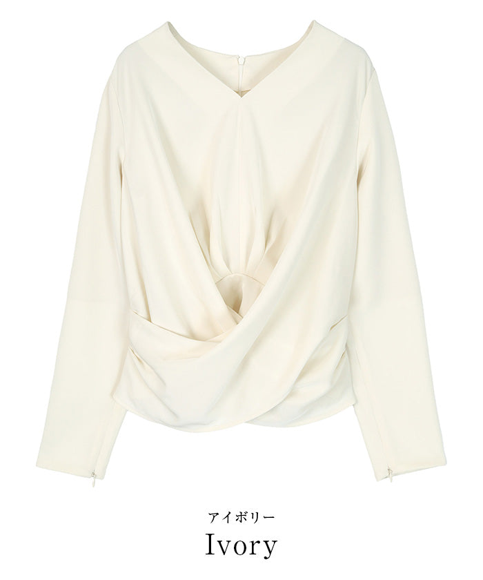YOURS ur's 2way slit sleeve wrap blouse