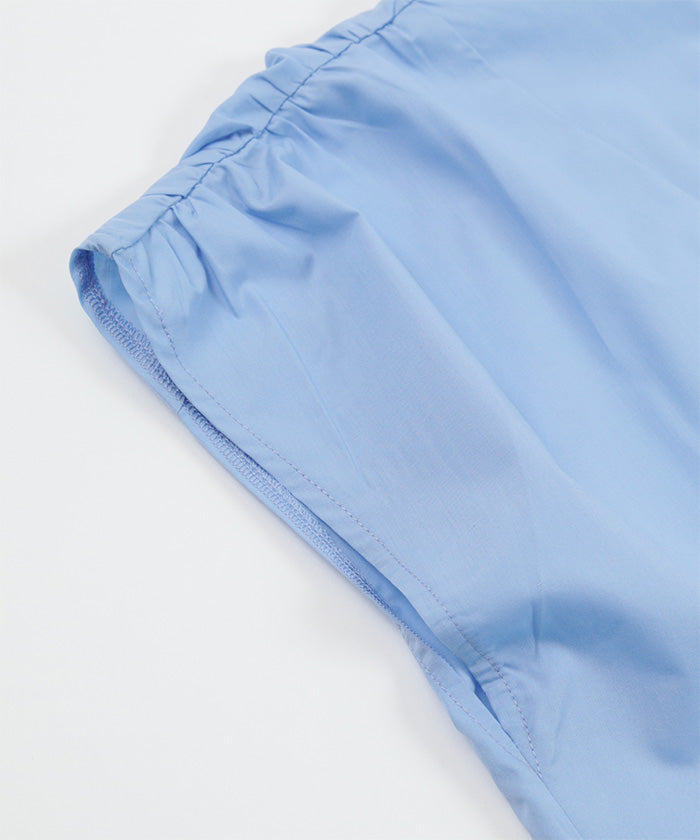 ユアーズ ur's スタンドカラーショルダーギャザーブザムシャツ （ブラック） ブラック