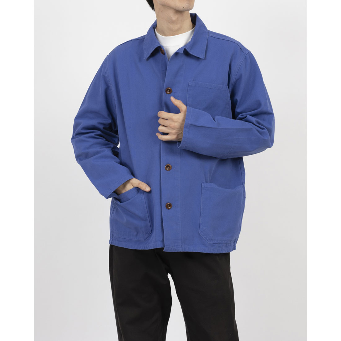 アスキーズ USKEES USKEES アスキーズ BUTTONED OVERSHIRTS ボタンオーバーシャツ 3001 （ウルトラブルー） ウルトラブルー