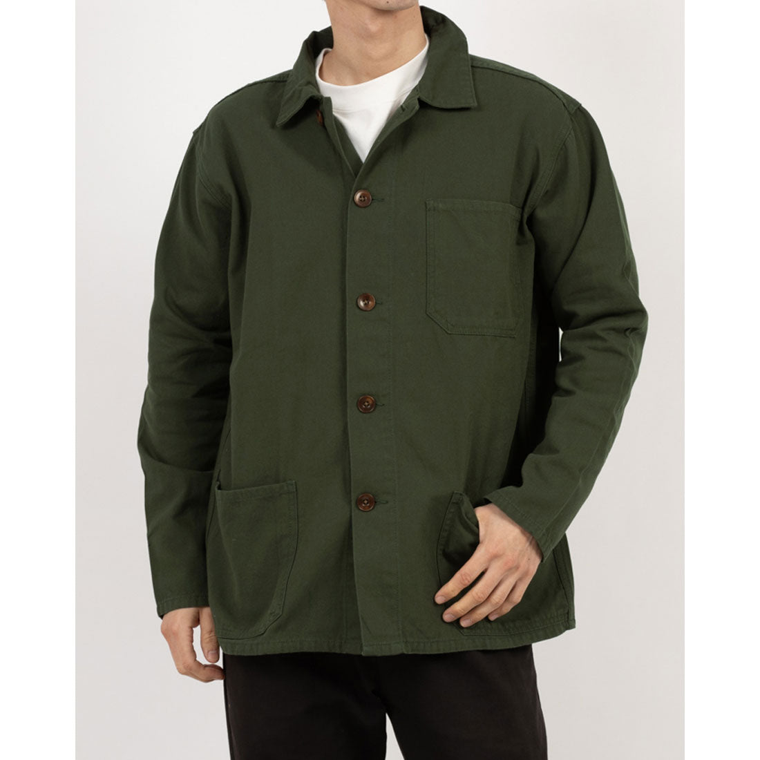 アスキーズ USKEES USKEES アスキーズ BUTTONED OVERSHIRTS ボタンオーバーシャツ 3001 （ヴァイングリーン） ヴァイングリーン